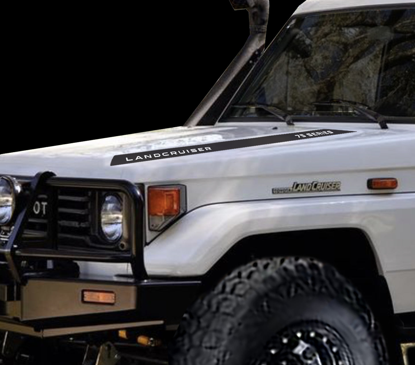 Land Cruiser 75 Series Bonnet Decals - 75 Series Edition