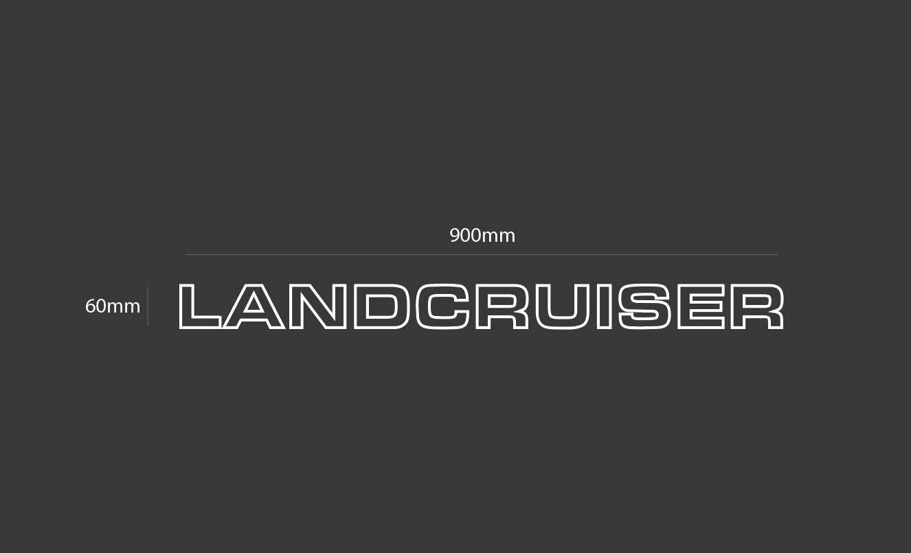 Land Cruiser Windscreen Banner - Outline Version