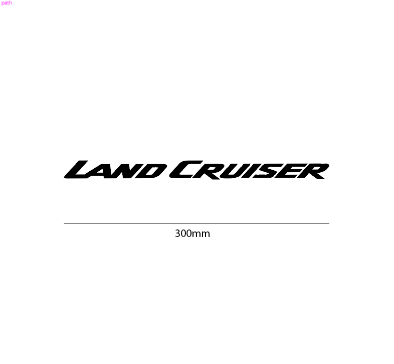 Land Cruiser Classic Font Decals