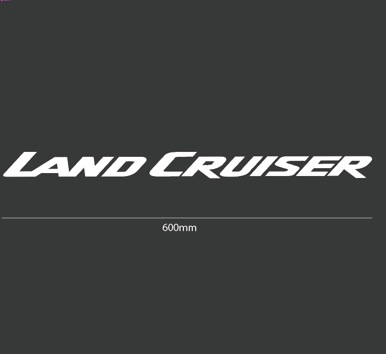 Land Cruiser Classic Font Decals